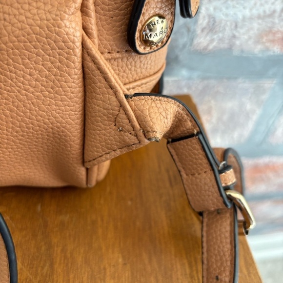 Marc New York Brown Vegan Leather Backpack - Picture 12 of 13